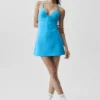 Airbrush Splendor-Kleid – Azurblau