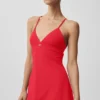 Airbrush Splendor-Kleid – Leuchtend Rot