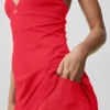 Airbrush Splendor-Kleid – Leuchtend Rot