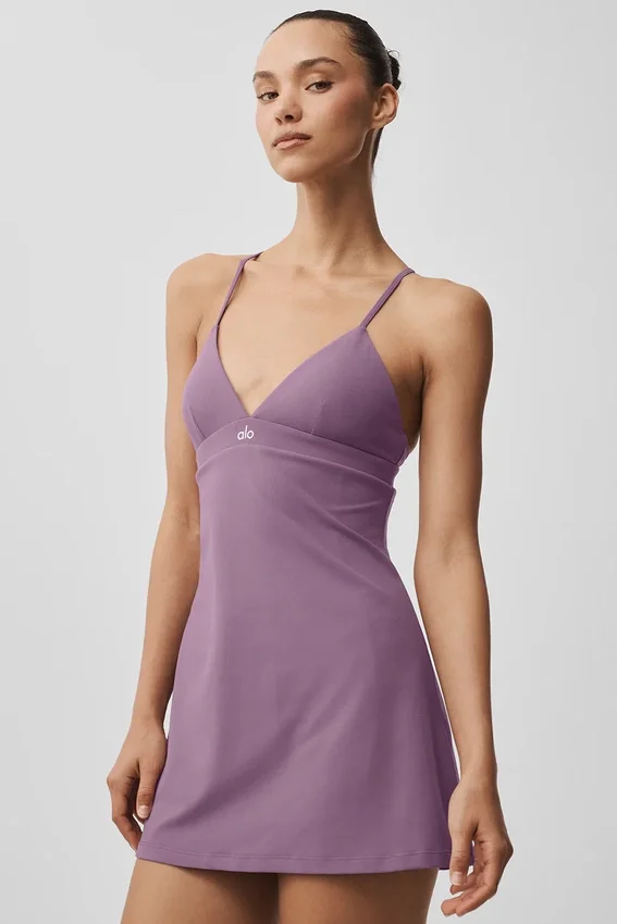 Airbrush Splendor-Kleid – Plum Kiss