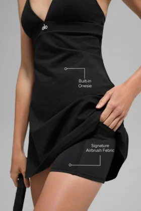Airbrush Splendor-Kleid – Schwarz