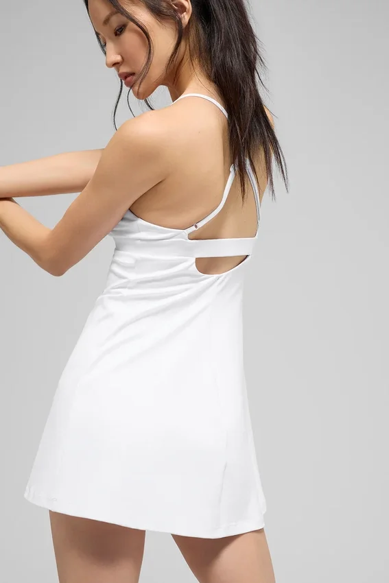 Airbrush Splendor-Kleid – Weiß