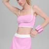 Airbrush Streamlined BH-Tanktop – Candy Heart Pink/Weiß