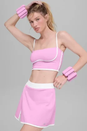 Airbrush Streamlined BH-Tanktop – Candy Heart Pink/Weiß