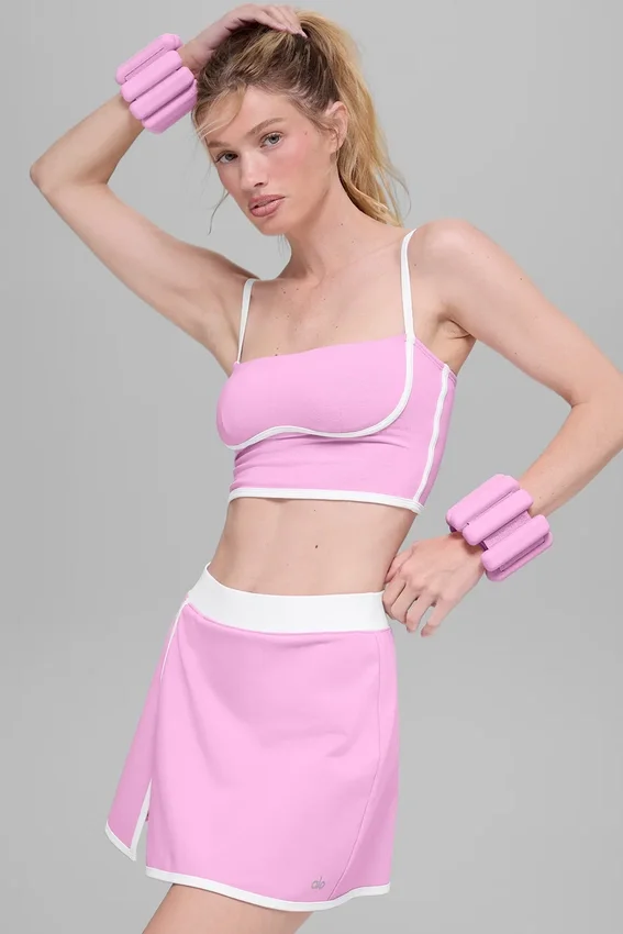 Airbrush Streamlined BH-Tanktop – Candy Heart Pink/Weiß