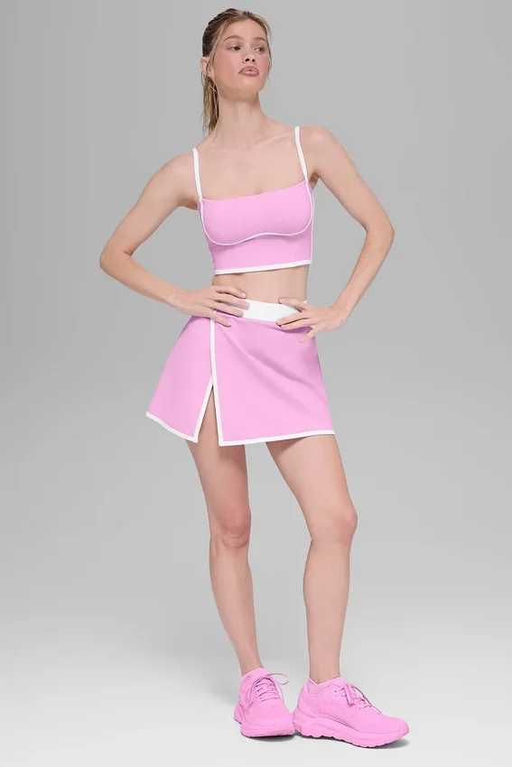 Airbrush Streamlined BH-Tanktop – Candy Heart Pink/Weiß