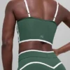 Airbrush Streamlined Bra Top – Clover Green/Weiß