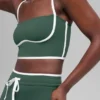 Airbrush Streamlined Bra Top – Clover Green/Weiß