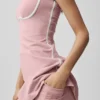 Airbrush Streamlined Dress – Vintage-Pink/Weiß