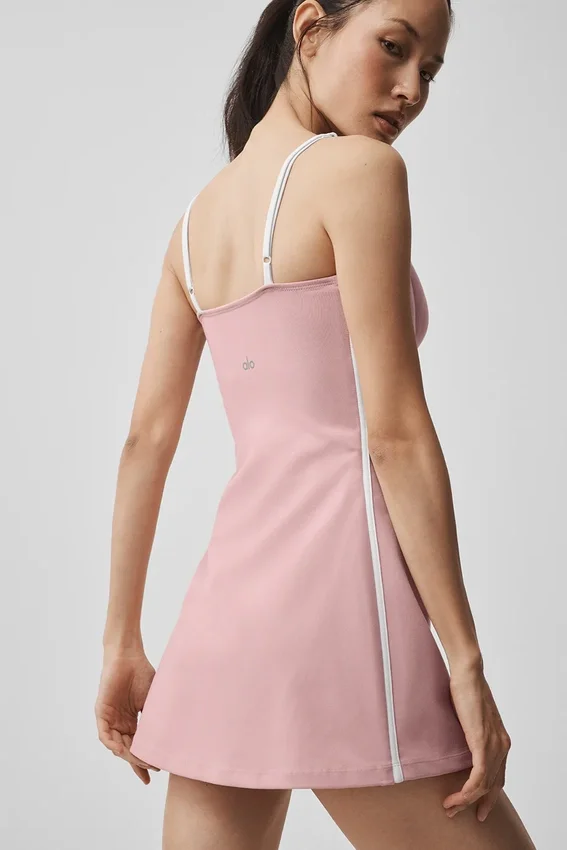 Airbrush Streamlined Dress – Vintage-Pink/Weiß
