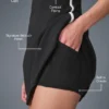 Airbrush Streamlined-Kleid – Schwarz/Weiß