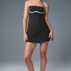 Airbrush Streamlined-Kleid – Schwarz/Weiß