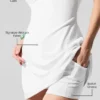Airbrush Streamlined-Kleid – Weiß/Weiß