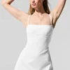 Airbrush Streamlined-Kleid – Weiß/Weiß