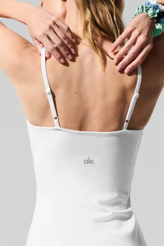 Airbrush Streamlined-Kleid – Weiß/Weiß