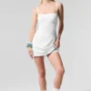 Airbrush Streamlined-Kleid – Weiß/Weiß