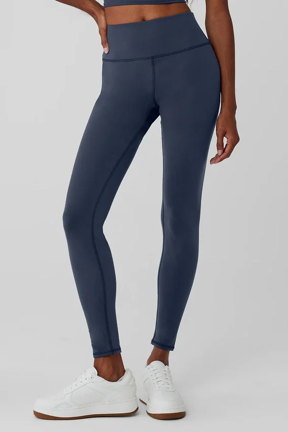 Airbrush Winter Warm High-Waist Nocturne Leggings – Marineblau