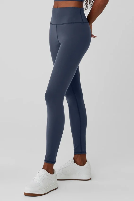 Airbrush Winter Warm High-Waist Nocturne Leggings – Marineblau
