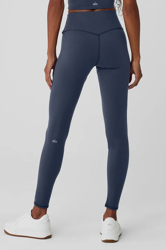 Airbrush Winter Warm High-Waist Nocturne Leggings – Marineblau