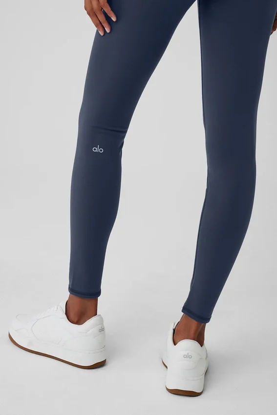 Airbrush Winter Warm High-Waist Nocturne Leggings – Marineblau