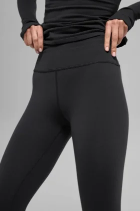 Airbrush Winter Warm High-Waist Nocturne Leggings – Schwarz