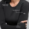Airbrush Winter Warm Nocturne Langarmshirt – Schwarz