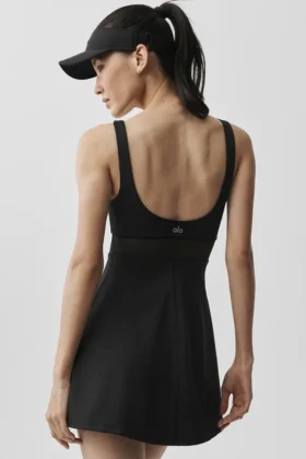 Airlift Double Trouble Tenniskleid – Schwarz
