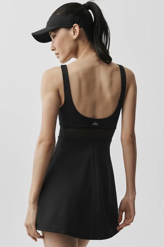 Airlift Double Trouble Tenniskleid – Schwarz