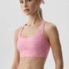 Airlift Gingham Sleek BH-Tanktop – Paradise Pink Gingham