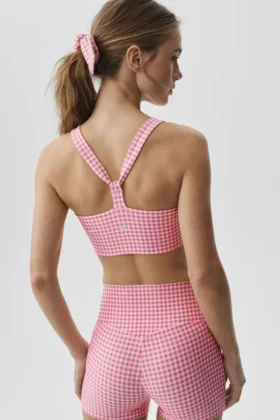 Airlift Gingham Sleek BH-Tanktop – Paradise Pink Gingham