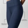 Airlift High-Waist 7/8 Fine Line Leggings – Marineblau