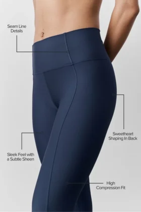 Airlift High-Waist 7/8 Fine Line Leggings – Marineblau
