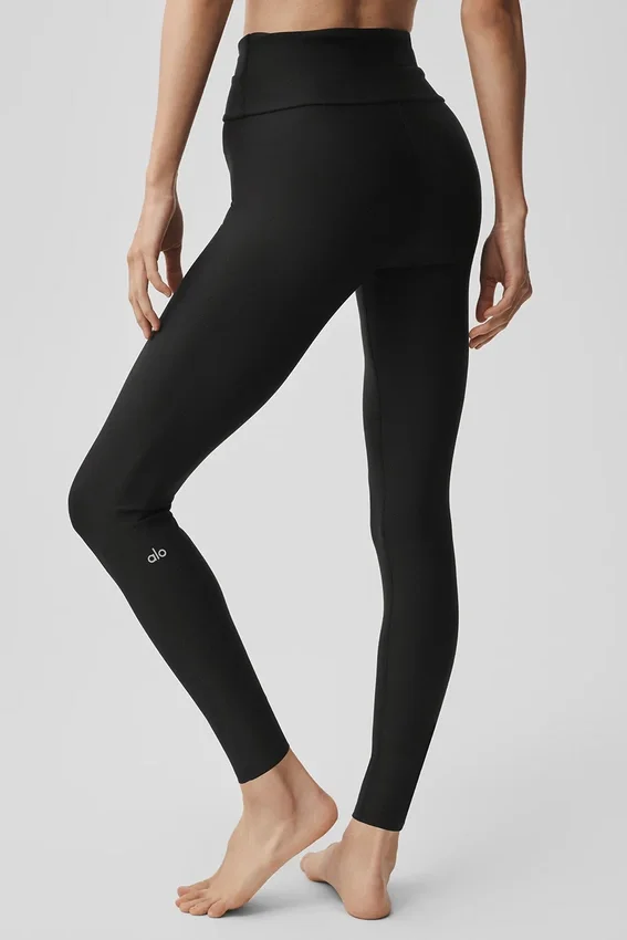 Airlift High-Waist 7/8 Horizon Leggings – Schwarz