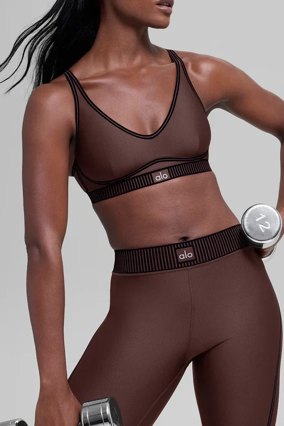Airlift High-Waist 7/8 Line-up-Leggings – Brownstone