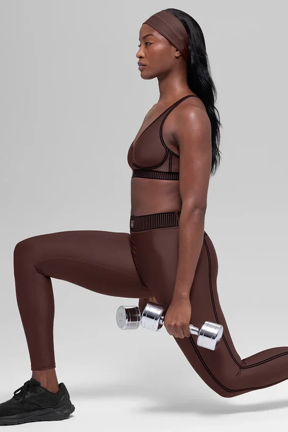 Airlift High-Waist 7/8 Line-up-Leggings – Brownstone
