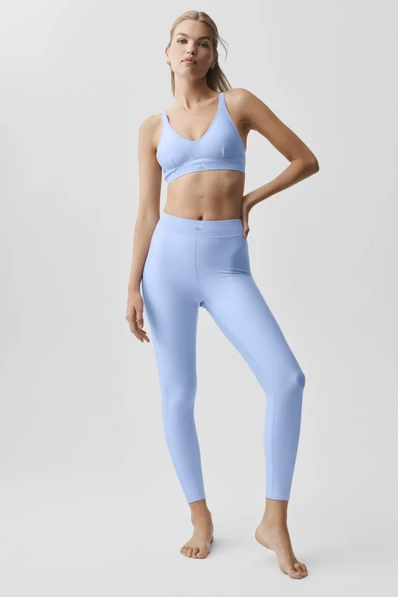 Airlift High-Waist 7/8 Line-up-Leggings – Helles Provence-Blau