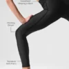 Airlift High-Waist 7/8 Line-Up-Leggings – Schwarz