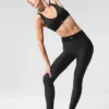 Airlift High-Waist 7/8 Line-Up-Leggings – Schwarz