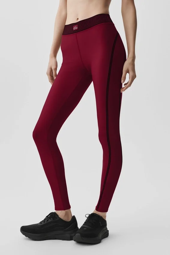 Airlift High-Waist 7/8 Line-up Leggings – Summer Romance Red