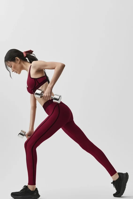 Airlift High-Waist 7/8 Line-up Leggings – Summer Romance Red