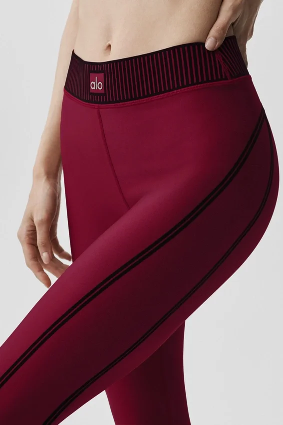 Airlift High-Waist 7/8 Line-up Leggings – Summer Romance Red