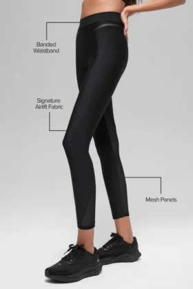 Airlift High-Waist 7/8 Rebel Leggings – Schwarz