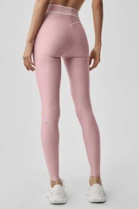 Airlift High-Waist Alignment Legging – Vintage-Rosa/Weiß