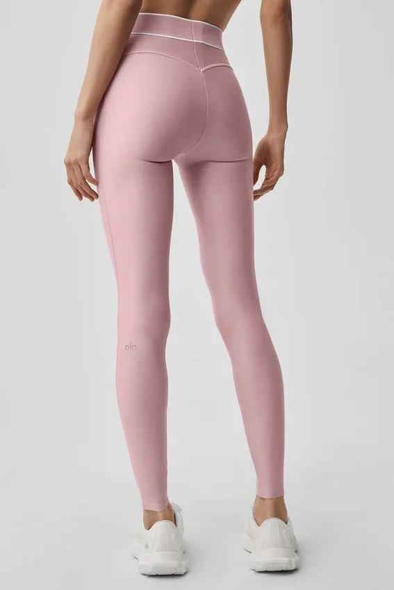 Airlift High-Waist Alignment Legging – Vintage-Rosa/Weiß