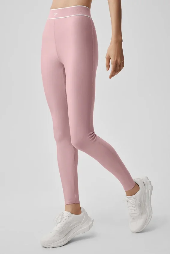 Airlift High-Waist Alignment Legging – Vintage-Rosa/Weiß
