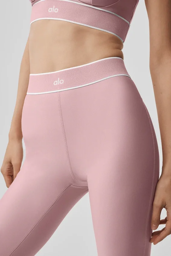 Airlift High-Waist Alignment Legging – Vintage-Rosa/Weiß