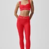 Airlift High-Waist Alignment Leggings – Leuchtend Rot/Weiß