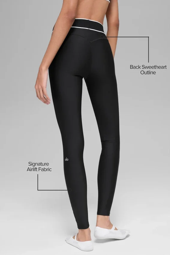 Airlift High-Waist Alignment Leggings – Schwarz/Weiß