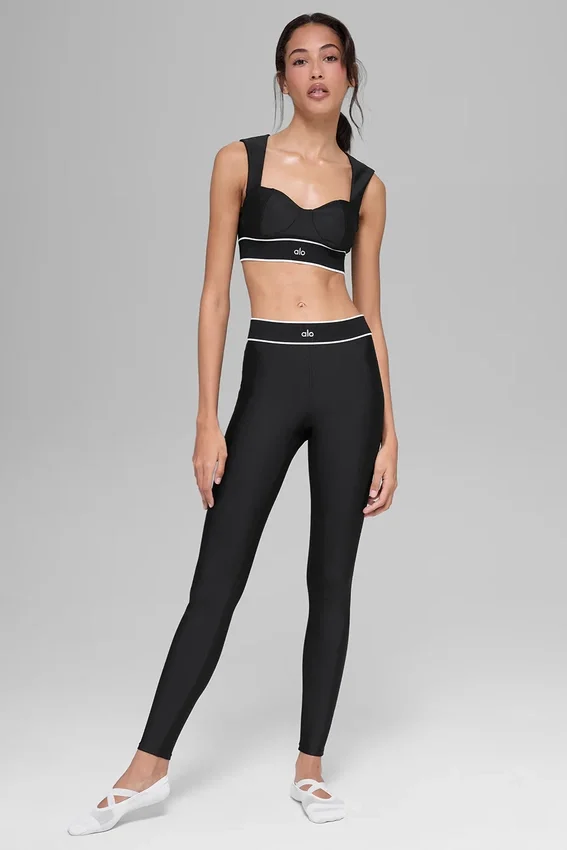 Airlift High-Waist Alignment Leggings – Schwarz/Weiß