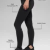 Airlift High-Waist Elongated Legging – Schwarz